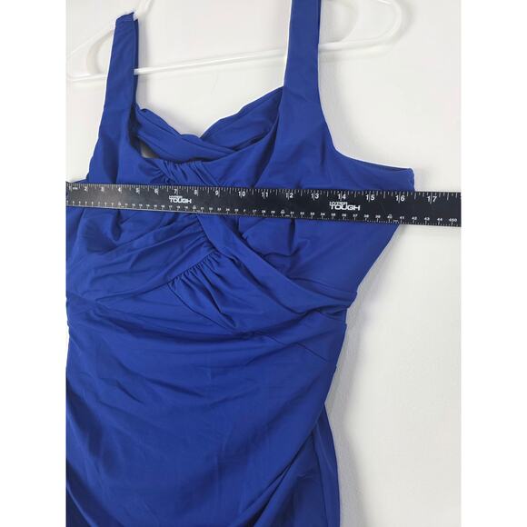 Lands End One Piece Swimsuit 18DD Womens Plus Size Underwired Blue Beach - Picture 3 of 7